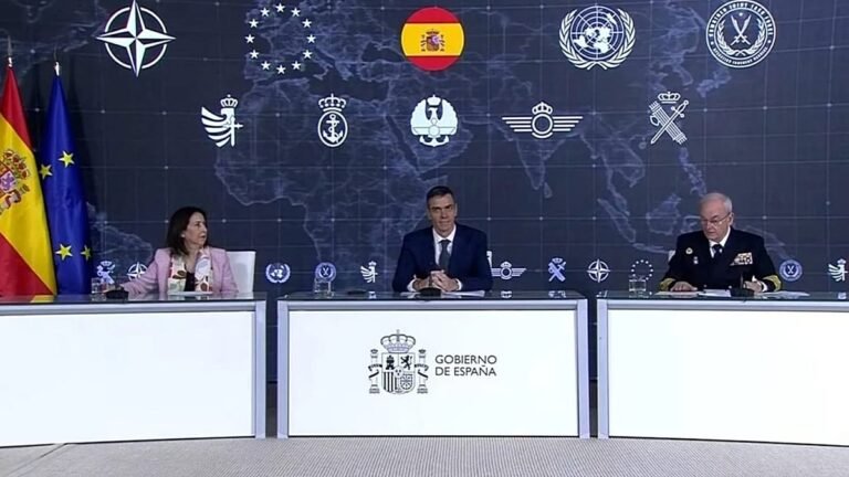 Sánchez agradece o trabalho das forças armadas espanholas no Natal