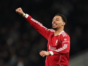 Ekitike and Isak help Liverpool squeeze past nine-man Tottenham