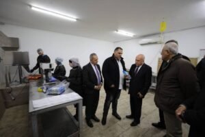 The Palestinian Minister of National Economy visits the Bethlehem Industrial Zone to assess the state of Palestinian industries, 10 December 2025. Photo: Palestinian Ministry of National Economy