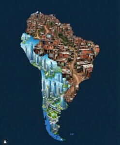 Milei compartilha post que mostra mapa do Brasil formado por favelas…