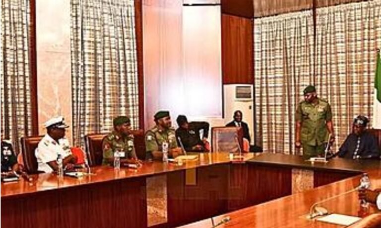 BREAKING: Tinubu in closed-door meeting with service chiefs