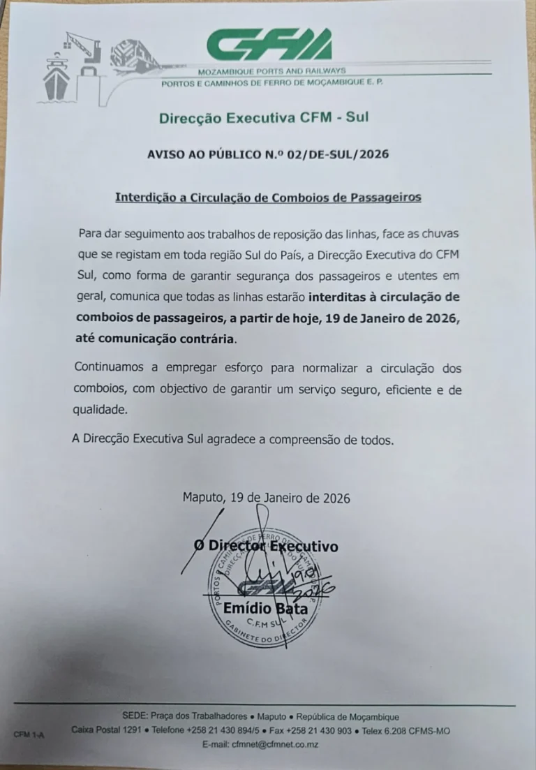 CFM SUSPENDE CIRCULAÇÃO DE COMBOIOS DE PASSAGEIROS NA REGIÃO SUL