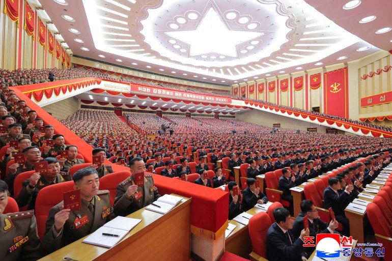People attend the Ninth Congress of the Workers' Party of Korea (WPK) in Pyongyang, North Korea, February 19, 2026, in this picture released by North Korea's official Korean Central News Agency. KCNA via REUTERS ATTENTION EDITORS - THIS IMAGE WAS PROVIDED BY A THIRD PARTY. REUTERS IS UNABLE TO INDEPENDENTLY VERIFY THIS IMAGE. NO THIRD PARTY SALES. SOUTH KOREA OUT. NO COMMERCIAL OR EDITORIAL SALES IN SOUTH KOREA.