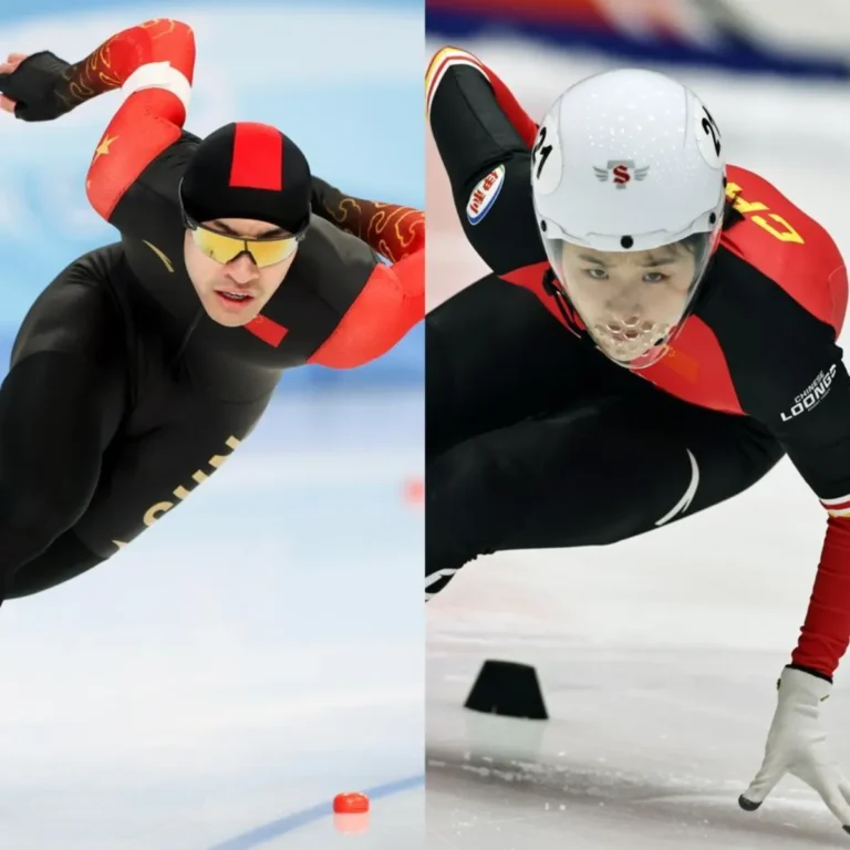 Os patinadores de velocidade Ning e Zhang foram escolhidos como porta-bandeiras da China na cerimônia de abertura dos Jogos Olímpicos de Inverno de Milão-Cortina.