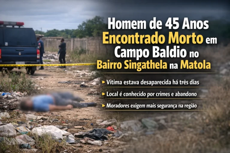 Homem de 45 anos encontrado morto no Singathela