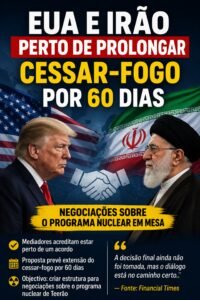 EUA e Irão perto de prolongar Cessar-Fogo por 60 Dias
