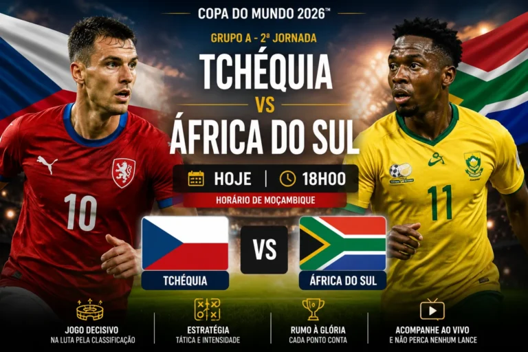 Tchéquia vs África do Sul Hoje às 18H – Mundial 2026 Grupo A