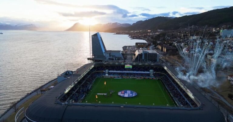 Vista impressionante: imagens do mágico estádio do Molde