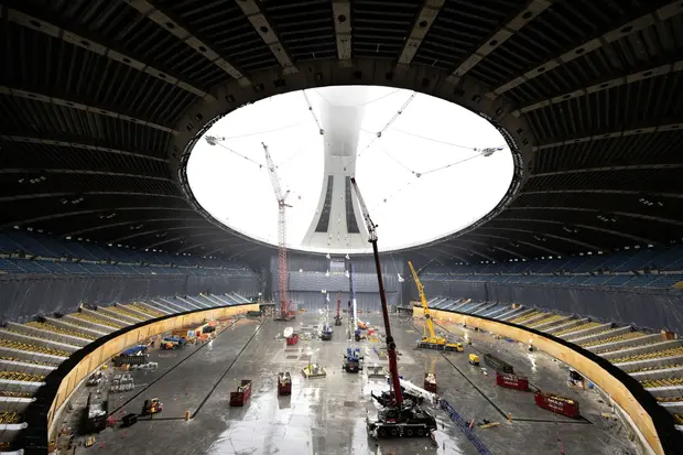 Estádio Olímpico de Montreal 1976 renova-se para segurar equipa de futebol