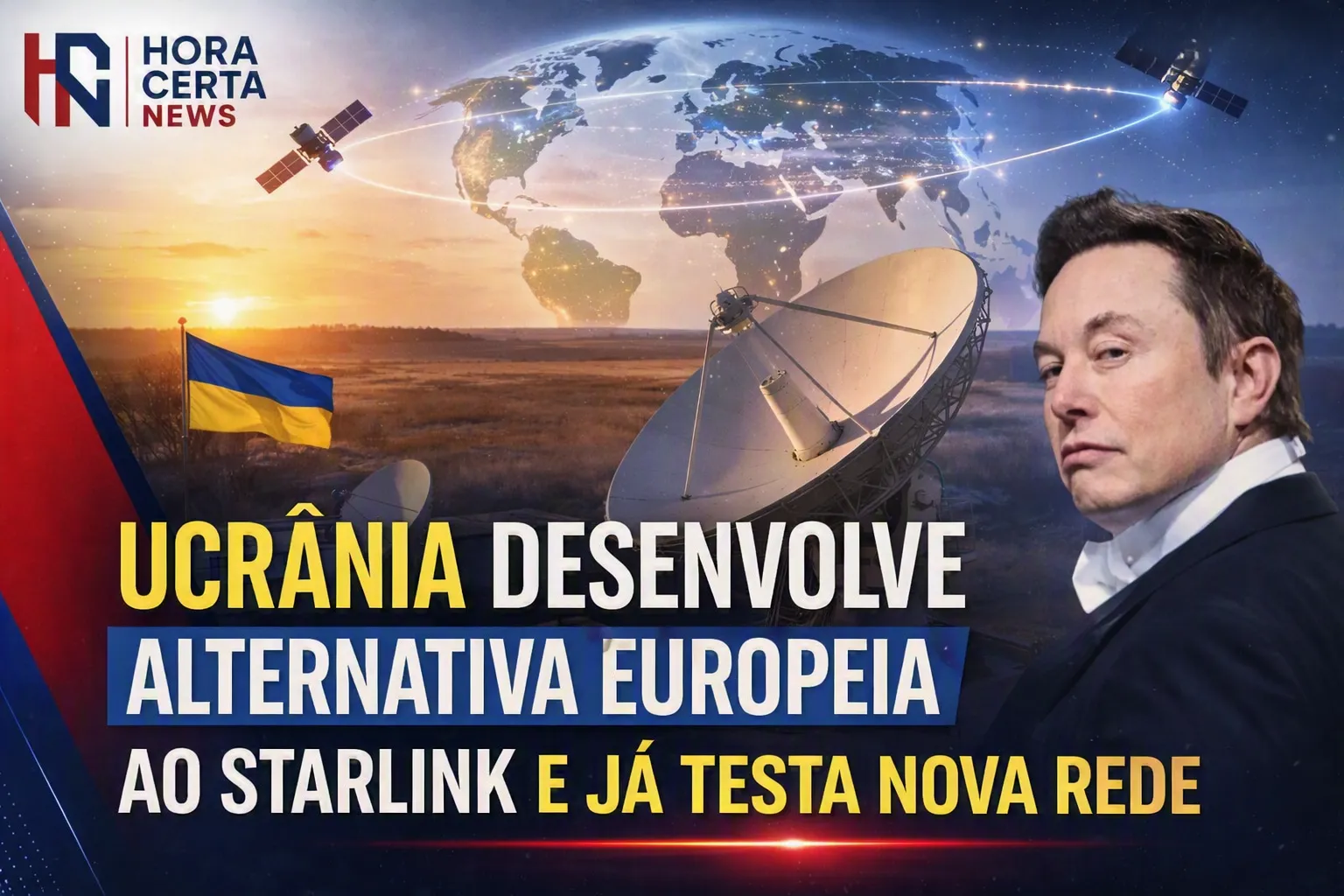 UCRÂNIA DESENVOLVE ALTERNATIVA EUROPEIA AO STARLINK E JÁ TESTA NOVA REDE