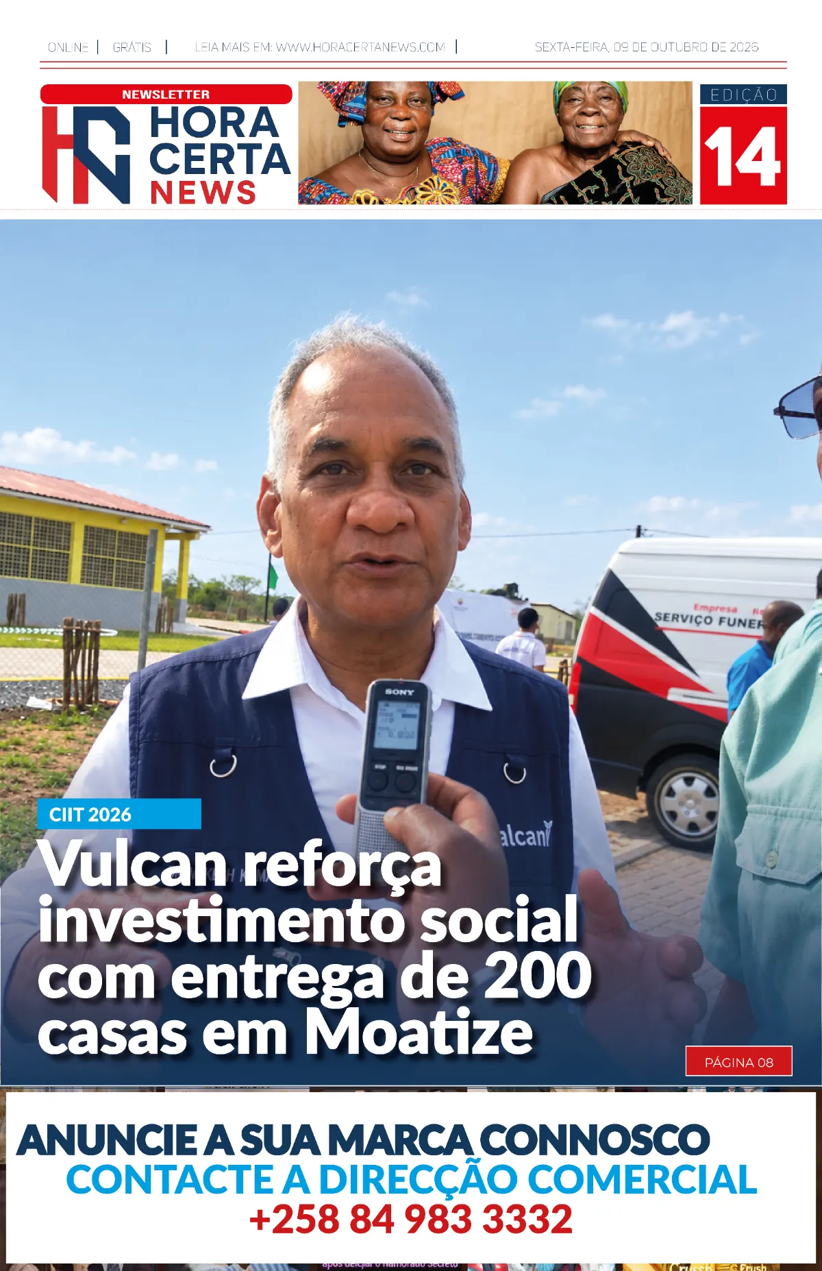 Vulcan reforça investimento social com entrega de 200 casas em Moatize